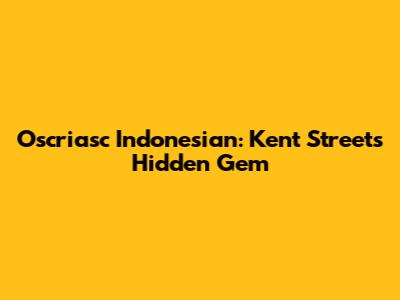 Oscriasc Indonesian: Kent Street's Hidden Gem